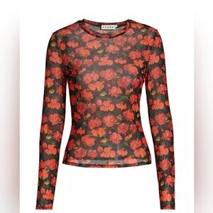 RHODE Florian Mesh Bodycon Top Size M NWT